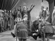 08 The Great Garrick (1937) Hamlet Sequence, Fritz Leiber Jr as Fortinbras and Fritz Leiber Sr as Horatio (Annotated)