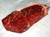 Prime beef strip steak