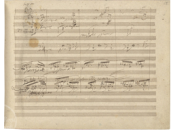 Page 12 (right) of Ludwig van Beethoven's original Ninth Symphony manuscript.