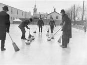 Men curling, Toronto, Ontario, Canada.