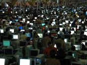 Computers set up at Campus Party 2004