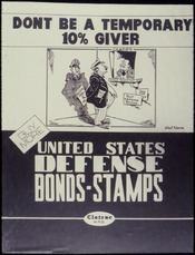 Don't Be a Temporary 10 Percent Giver. United States Defense Bonds-Stamps - NARA - 534056