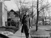 Photograph of Ernest Hemingway in uniform at Oak Park, Illinois.