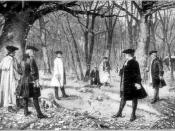 An artistic rendering of the July 11, 1804 duel between Aaron Burr and Alexander Hamilton by J. Mund.