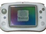 English: GamePark GP32 Handheld Console Photo of my GP32 showing the wonderful wiki logo. --taras