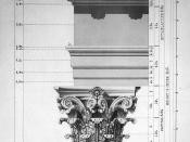 The Corinthian order as used in extending the US Capitol in 1854: the column's shaft has been omitted.