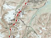 English: Modern map of Chilkoot trail