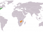 USA & Zambia locator map