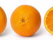 Orange fruit and cross section