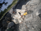 English: Stone Cutter in Taxila
