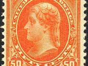 English: US Postage stamp, Jefferson, 1894 Issue, 50c