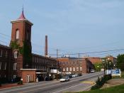 English: Whitin Machine Works, Whitinsville, Massachusetts, Main Street