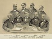 English: President Benjamin Harrison and his cabient