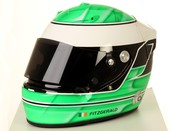 English: Micheal Fitzgerald Arai motor racing helmet