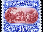 English: 1869 30-cent Burgoyne essay, colorized