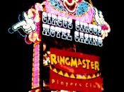 English: circus circus clown sign