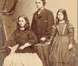 Photograph of Una, Julian, and Rose, Nathaniel Hawthorne's children