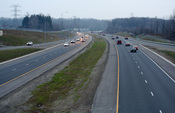 English: Red Hill Valley Parkway, Hamilton, Ontario, Canada; looking south from the Greenhill overpass.