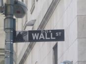 English: Wall Street sign on Wall Street