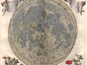 Map of the Moon engraved by astronom Johannes Hevelius
