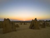English: The Pinnacles desert, Western Australia – We waited with bated breath, as the sun set rapidly over the Pinnacles. Only the soft whir of our cameras punctuated the silence.