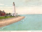 English: The Fort Gratiot Lighthouse in Port Huron, Michigan, United States, is listed on the US National Register of Historic Places (NRHP). NRHP reference number 76001975