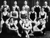 Photograph of the first University of Michigan swim team (