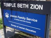 English: Temple Beth Zion Sign