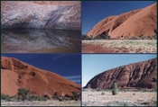 English: Rock formations and water features. Uluru (Ayers Rock), Australia.