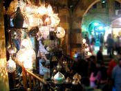 English: An old chandeliers shop at Khan el-Khalili