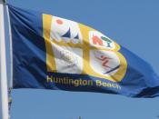 English: City flag of Huntington Beach, California.