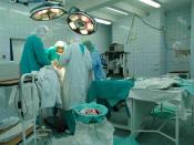 An operating theatre (gynecological hospital of Medical University of Silesia in Bytom)