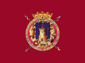 Flag of Lorca, in Murcia (Spain)