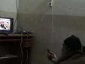 This framegrab from an undated video released by the US Department of Defense, reportedly show Al-Qaeda leader Osama bin Laden watching television at his compound in Abbottabad, Pakistan. The United States sought to puncture the mystique surrounding Osama