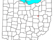 Locator map of the unincorporated community of Winesburg in Holmes County, , .