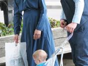 English: This is my own work, Gila Brand. Photo of Amish family visiting Niagara Falls, Canada