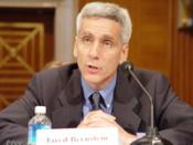 English: Photo of Jared Bernstein testifying to the US Senate on May 26, 2005.