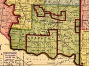 English: Detail of map showing Indian territories in Oklahoma, from Library of Congress, first published by The Daily Oklahoman in 1905.