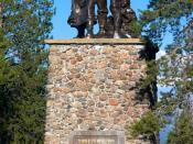 Donner Party Memorial statue: erected in June 1918, the work of art is no longer copyrighted (pre-1923 