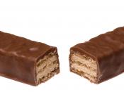 English: UK Cadbury Snack Wafers that has been split in half.