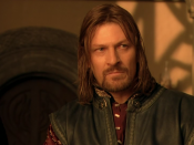 Sean Bean as Boromir in Peter Jackson's live-action version of The Lord of the Rings.