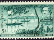 English: US Postage Stamp, 3c, 1953 issue, Commodore Perry Perry