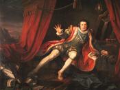 Richard III, Act 5, scene 3: Richard, played by David Garrick, awakens after a nightmare visit by the ghosts of his victims.