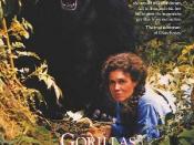 Film poster for Gorillas in the Mist: The Story of Dian Fossey - Copyright 1988, Universal Pictures
