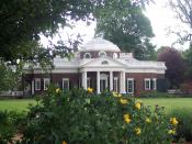 The 'back side' of Monticello and the gardens.