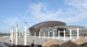 Roald Dahl Plass and Wales Millennium Centre, Cardiff Bay.