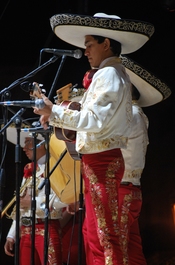 English: Mariachi band at the Festival del Mariachi, Charrería y Tequila in San Juan de los Lagos, Mexico
