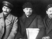 Stalin, Lenin and Kalinin in the VIII Congress of the Communist Party of the Soviet Union, March 1919.