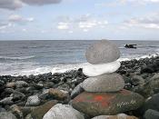 Stones on a Rocky Ocean Beach
