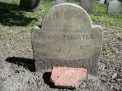 English: My photo of the John Wheatley (owner of Phillis Wheatley) grave in the Granary Burying Ground in Boston in 2008.